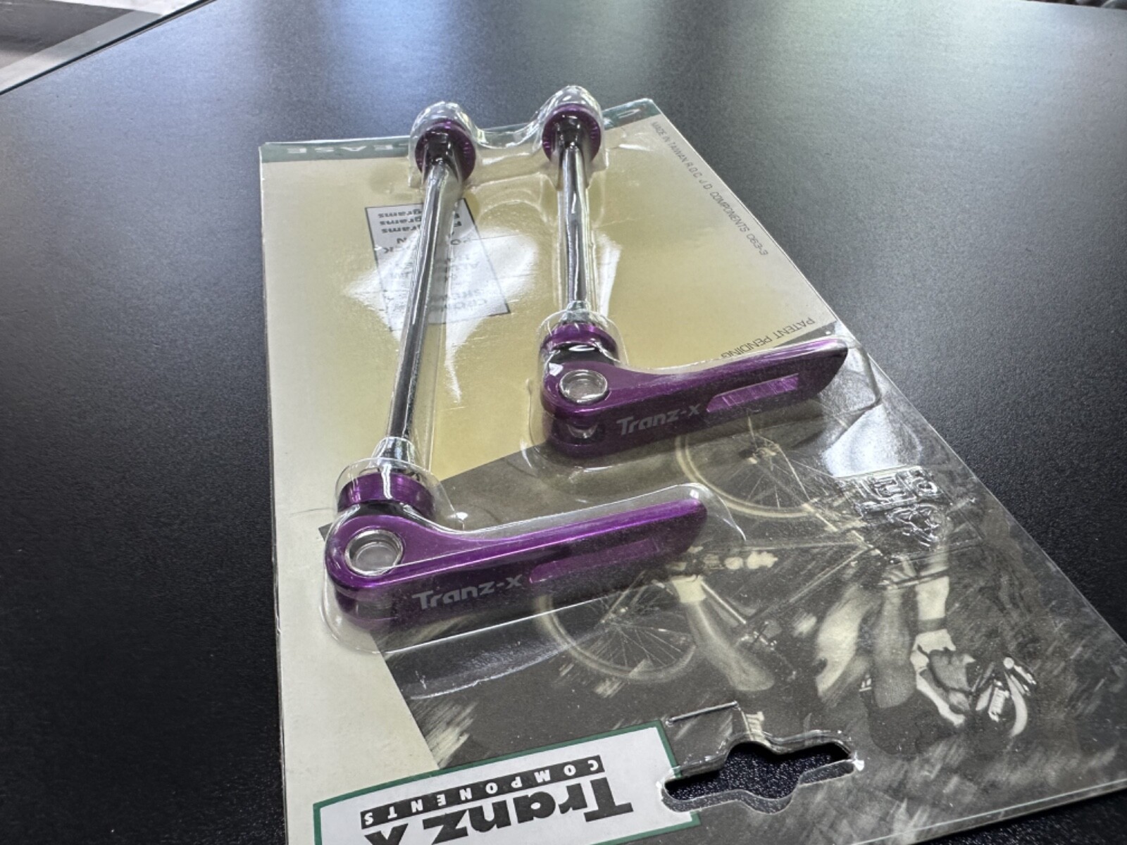 NOS TRANZ X Vintage Purple MTB QR Skewers set Quick Release Mountain Bicycle