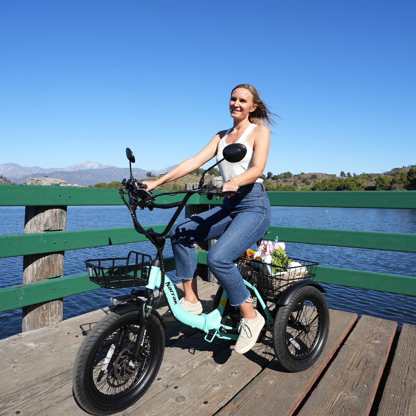 NARRAK Fat Tire Folding Electric Tr-ike Peak for Adults 13Ah Shimano 7-Speed N3