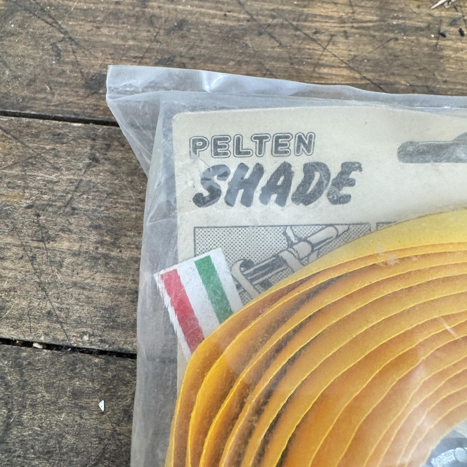 Vintage Pelten Shade Handlebar Tape Yellow Foam Bar Wrap Ends Italy Road Bike