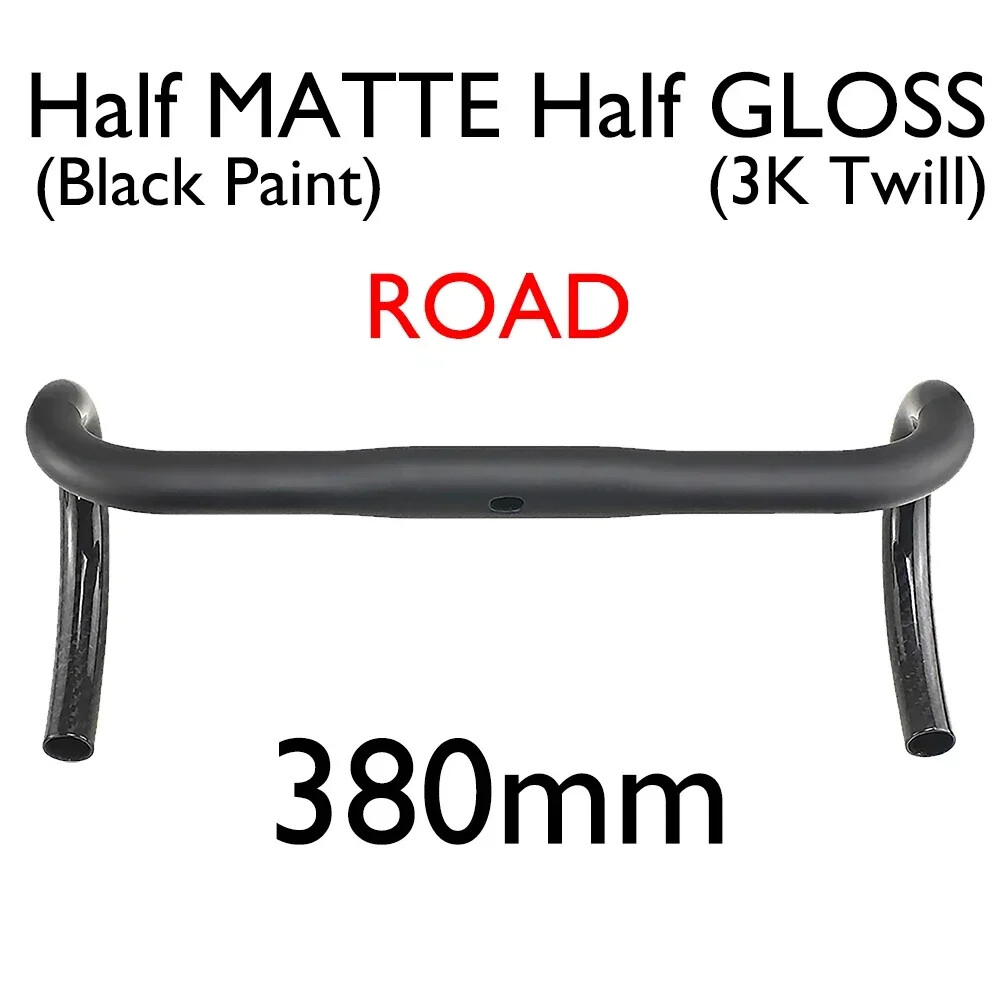 Carbon Fiber Internal Routing Road Gravel XC Bike Handlebars 380/400/420/440mm
