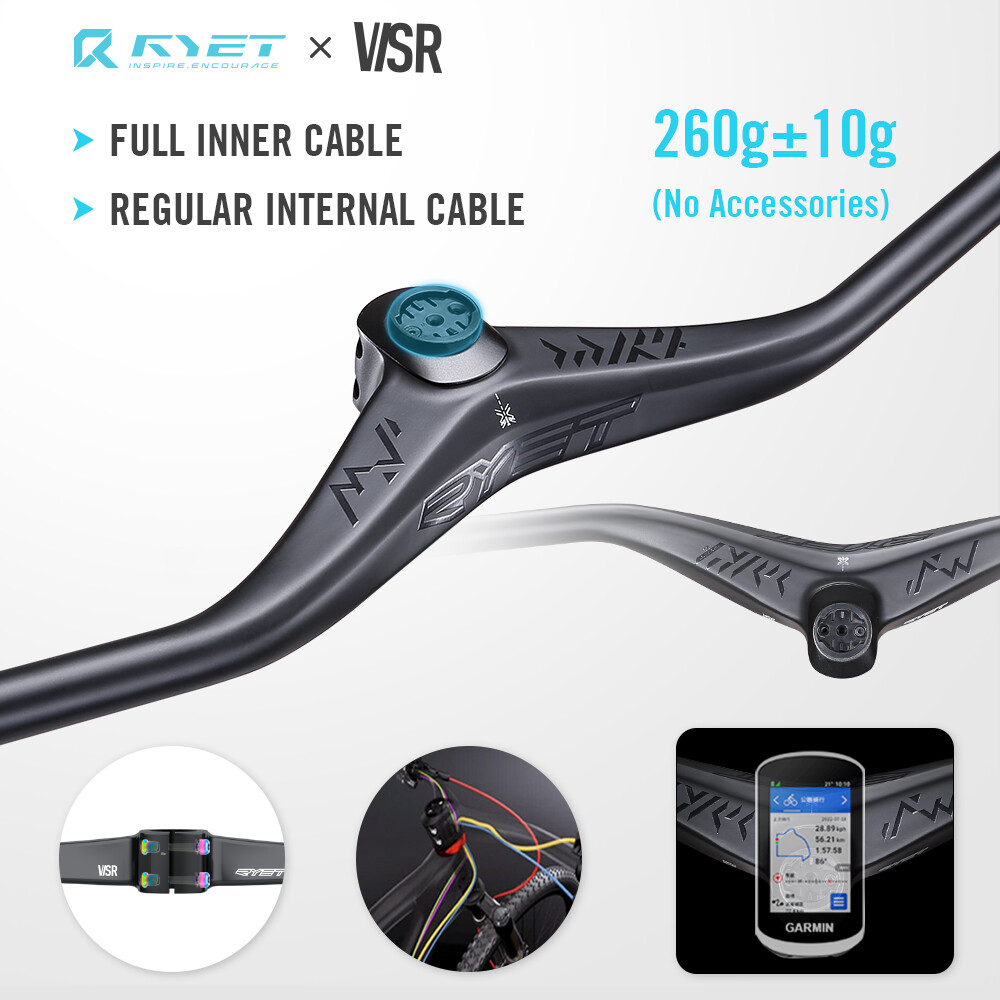 T1000 MTB XC Bicycle Carbon Full Inner Cable Integrated Handlebar 780mm -12°