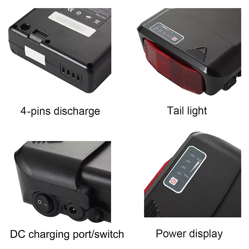 for Evelo Compass Adult ebike tricycle battery pack 48v 10.5ah Rear rack battery