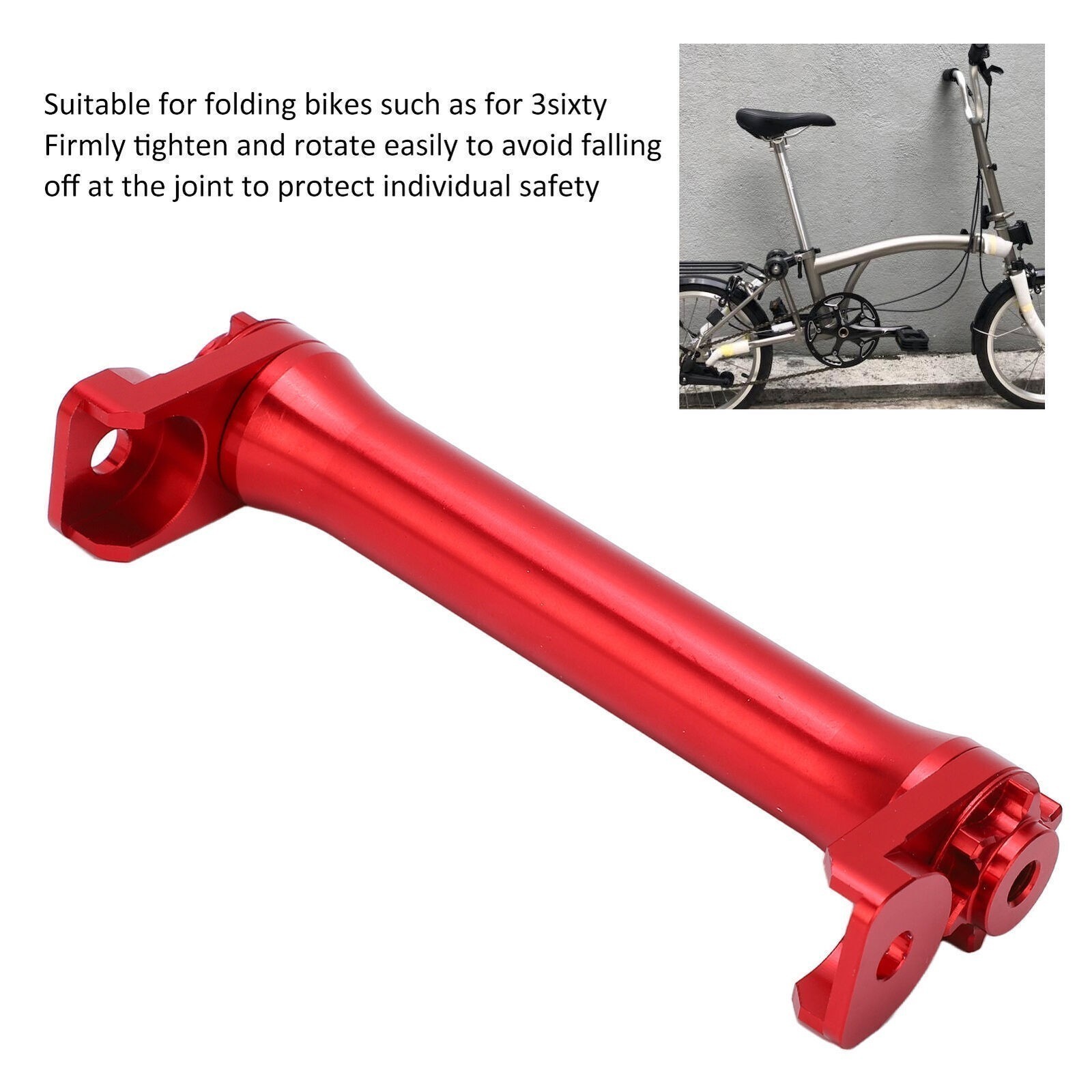 Aluminum Alloy Easy Wheel Extension Telescopic Bar for Brompton 3sixty Folding