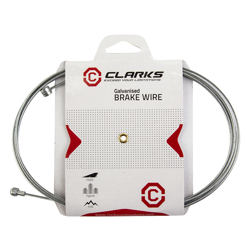 CLARKS UNIVERSAL BRAKE CABLE 2000mm 1.5mm ROAD MOUNTAIN BIKE GALVANIZED STEEL
