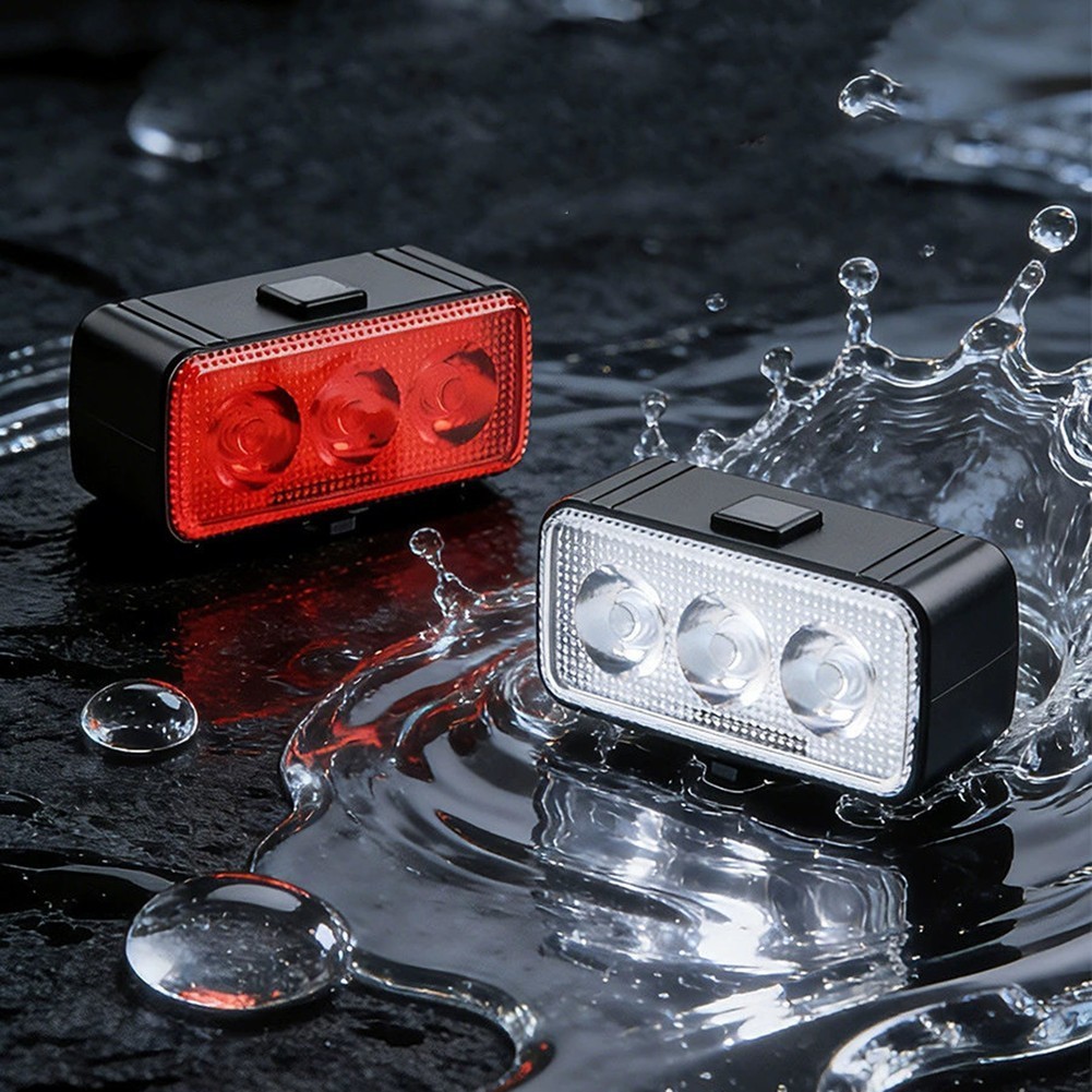 Compact Bike Light Set USB C Rechargeable Headlight Taillight for All Bikes