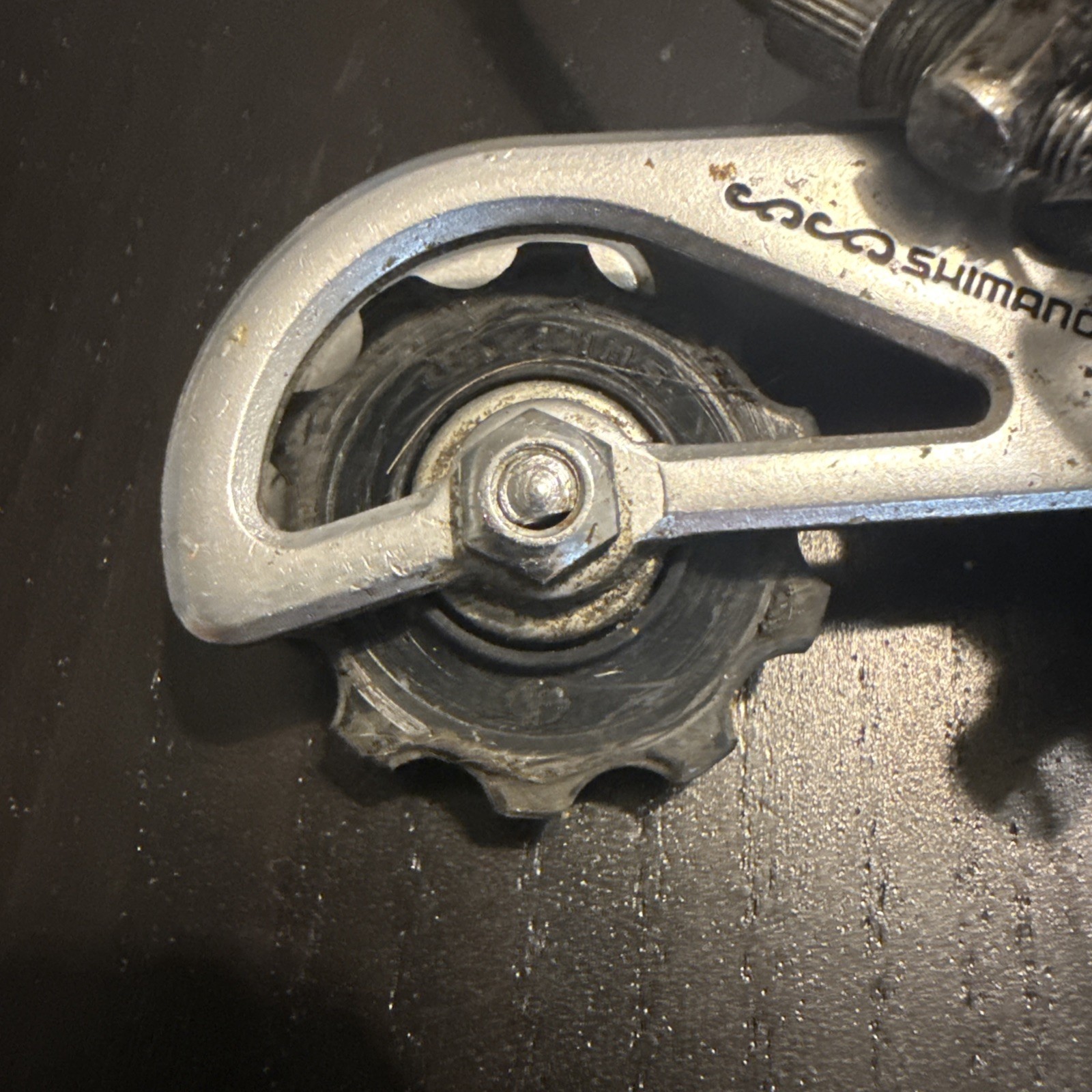 Vintage Shimano 600 Arabesque 6 Speed Derailleur Long Cage With Springy Housing