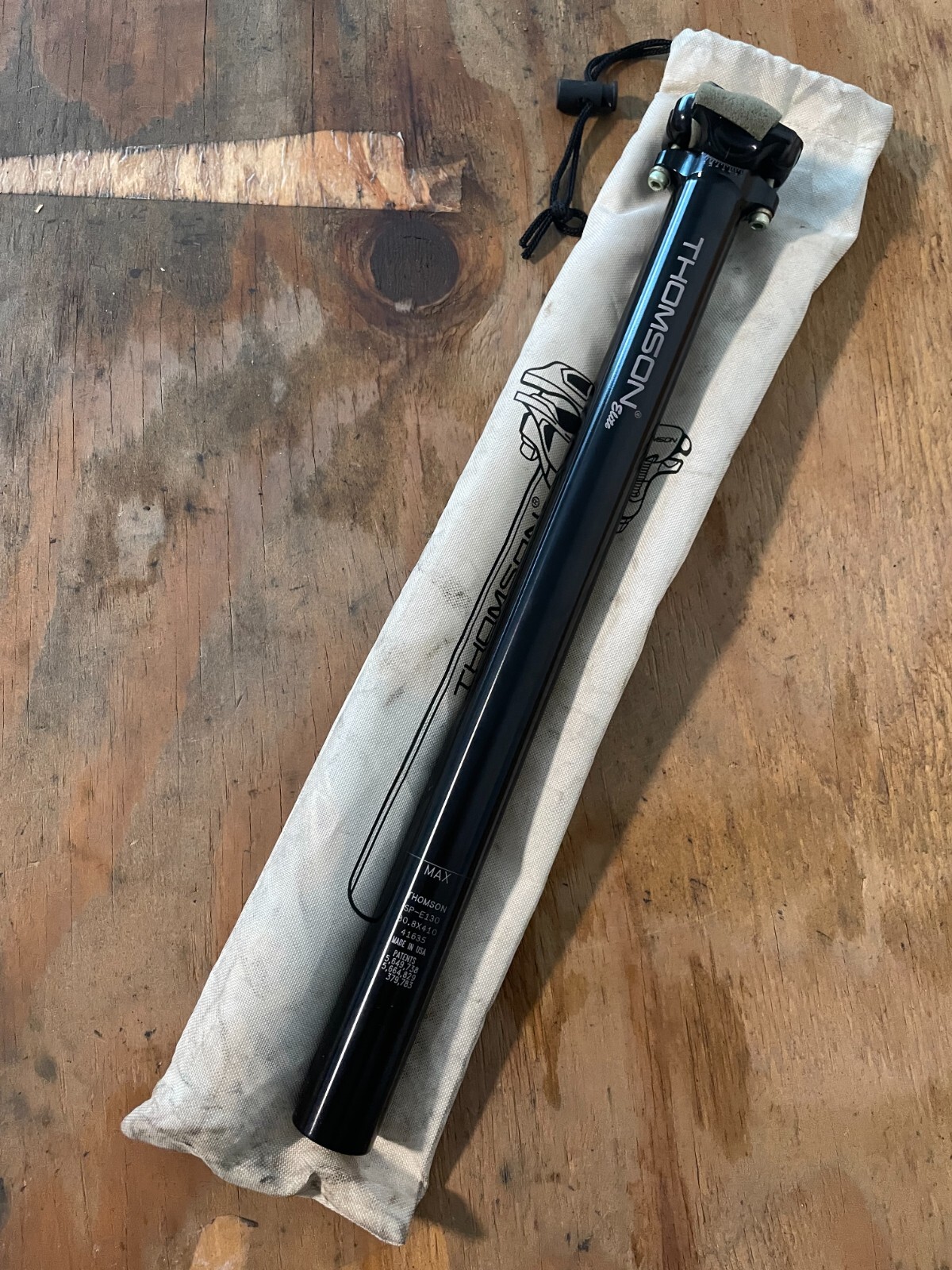 Thomson Elite Seatpost 30.8mm 410mm 2-Bolt Black Aluminum 0mm Setback