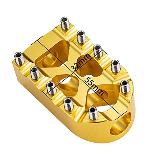 Hopider Motorcycle Gear Shifter peg, Anti-Skid Shift Lever Foot Peg 360° Gold