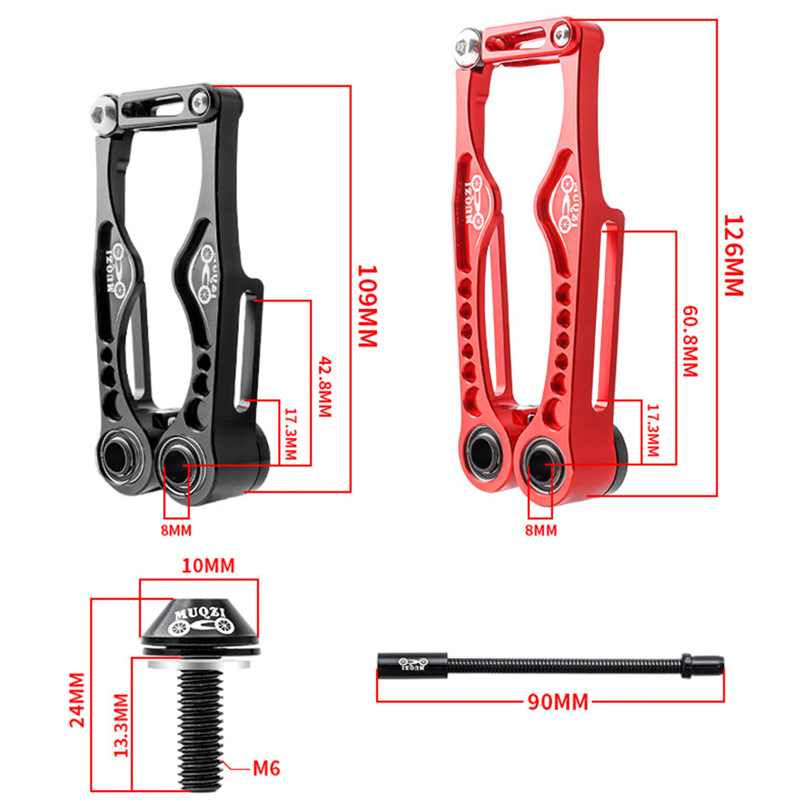 CNC Bike V Brakes Set Pull Set Front Rear Bicycle MTB Long/ Short Kit Aluminium
