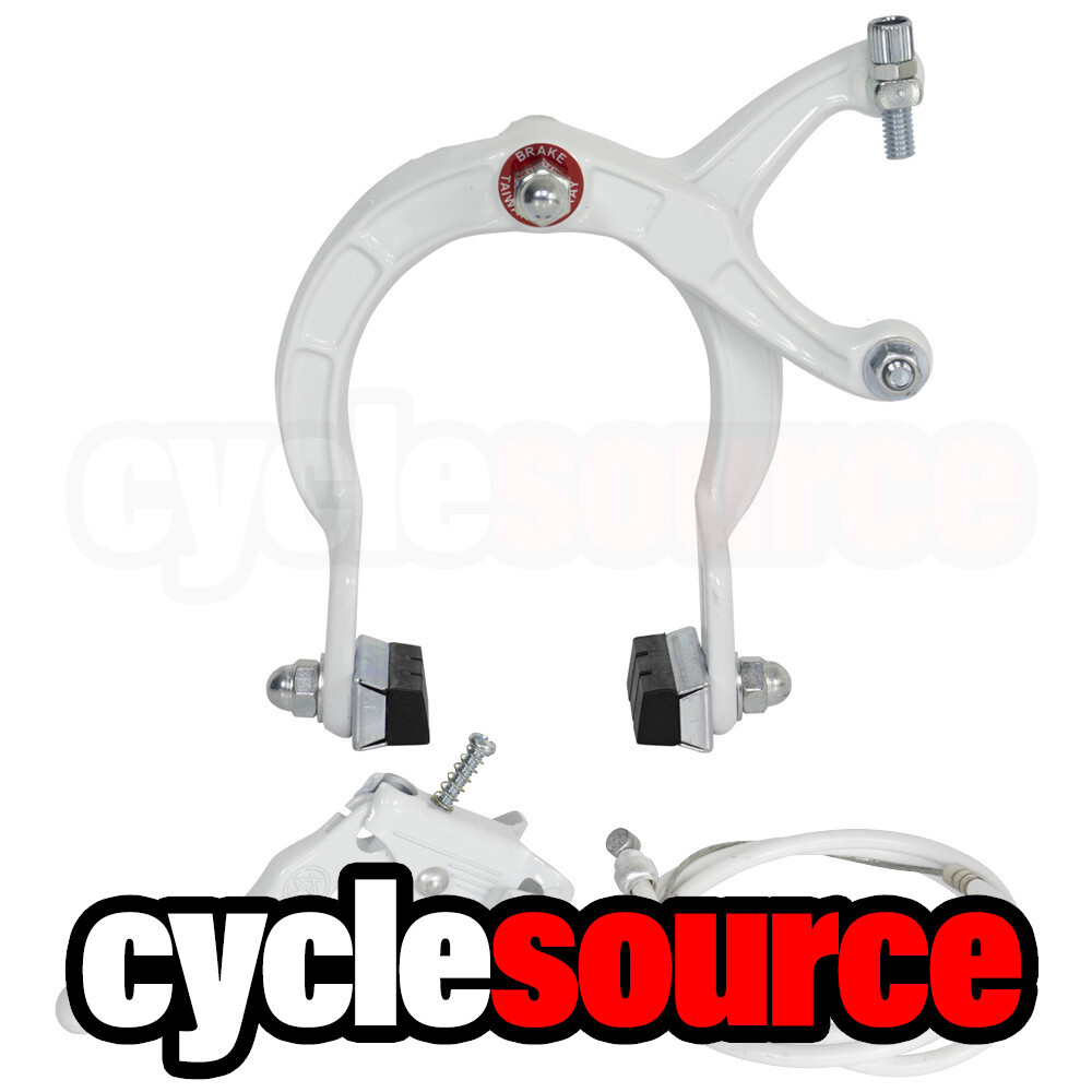 OLD SCHOOL PRO+ BMX BIKE MX FRONT BRAKE LEVER CABLE CALIPER BICYCLE WHITE