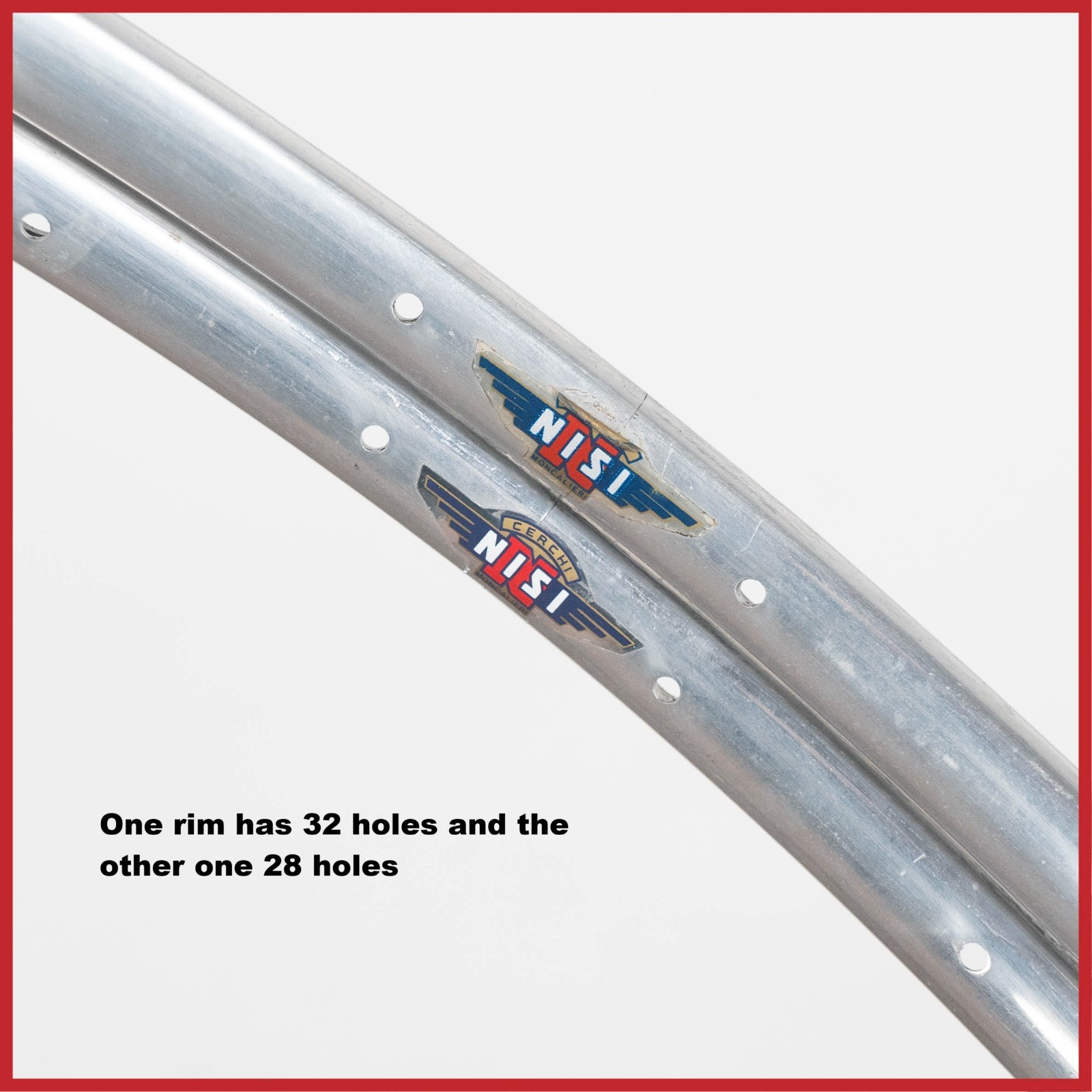 NOS NISI BICYCLE TUBULAR RIMS 28″ 700c 32 28 VINTAGE OLD SILVER lightweight