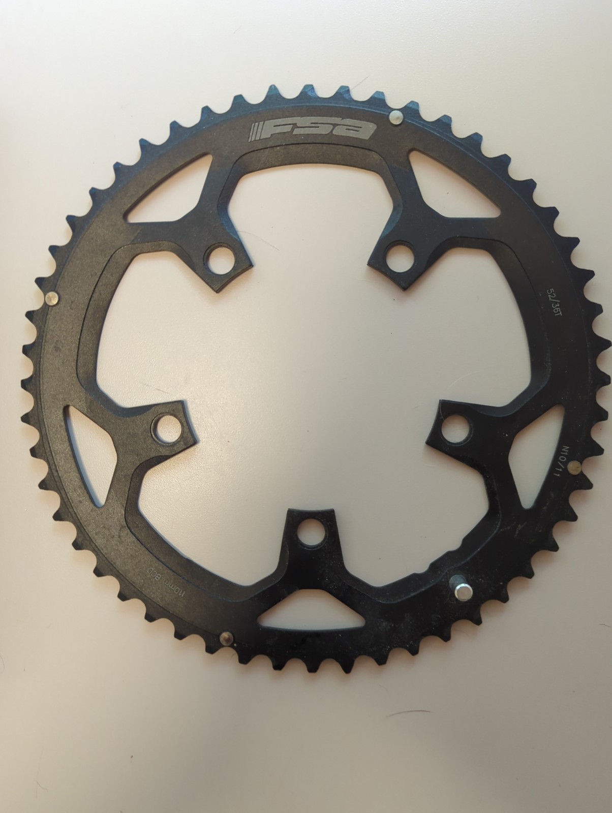 FSA Pro Road Chainring – 52t, 110 BCD, Aluminum, N11, Black