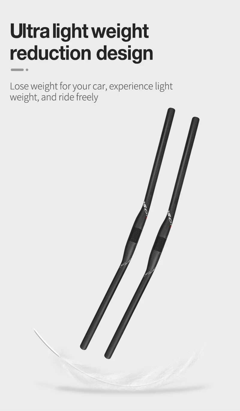 3K Matte Mountain Bike Carbon Fiber Handlebar 31.8 *680/700/720/740/760mm