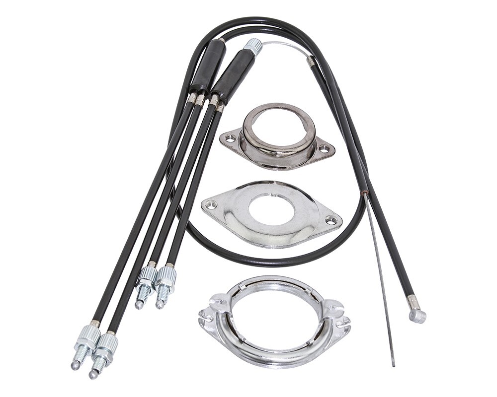 AltaLine BMX Bicycle 1″ Rotor Set Chrome With Black Cables FREESTYLE BIKE Rotor.