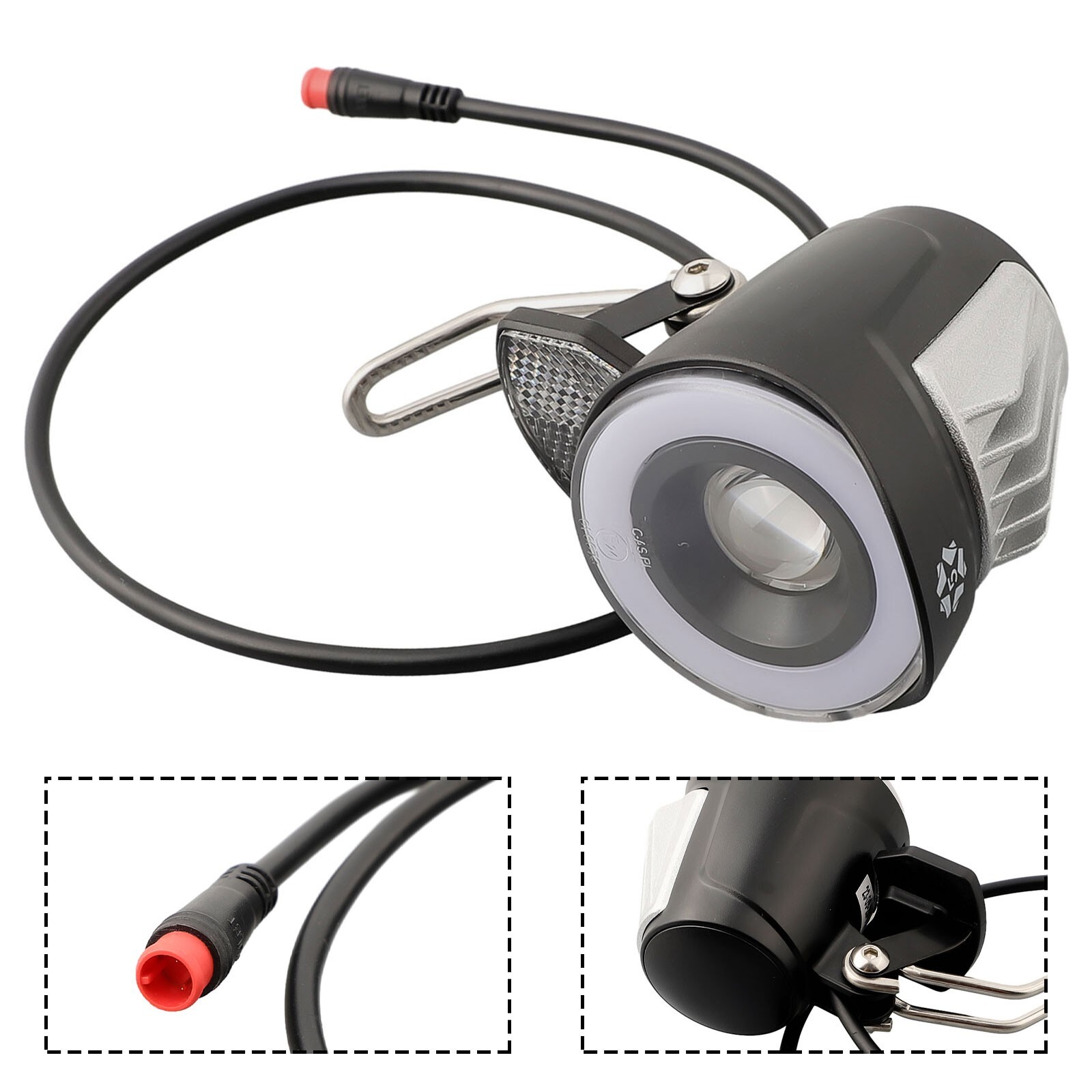 LED Headlight For-E-Bike Front Light Spotlight Electric Bicycle 6-48V New