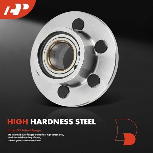 2 x Front Wheel Bearing and Hub Assembly with 6-Lug 2Pc For RWD 2-Wheel ABS