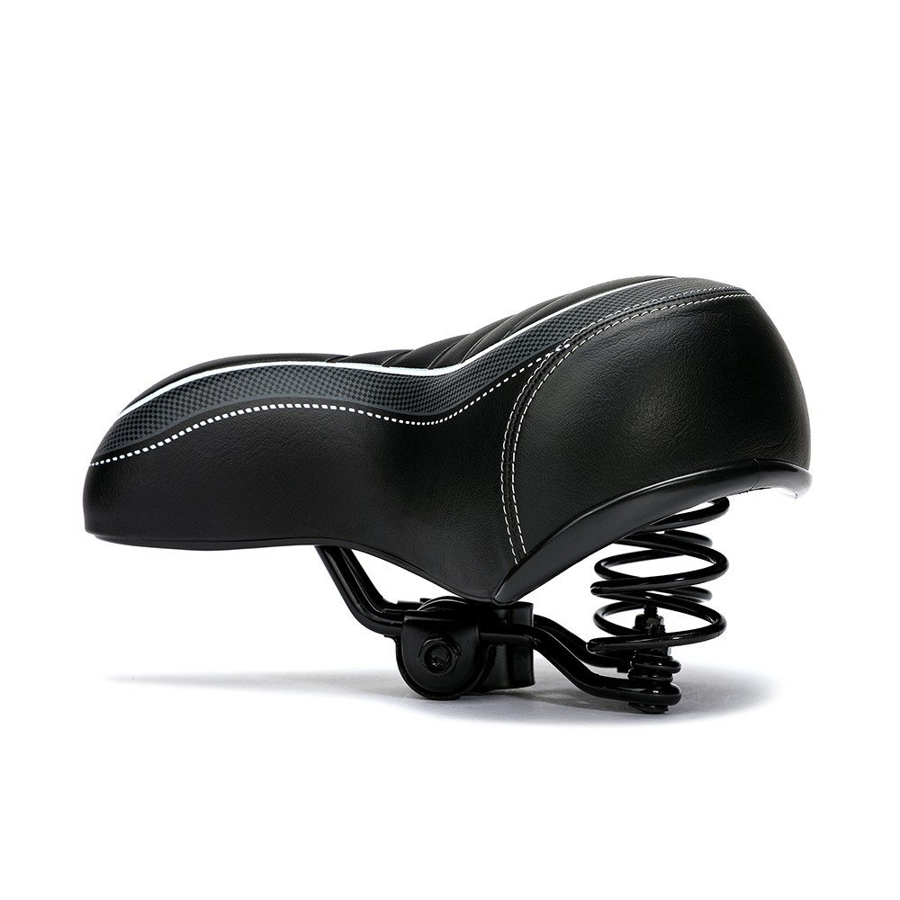 Bicycle Saddles with Shock Spring Wide Bike Seat Cushion for Mountain Road Bikes