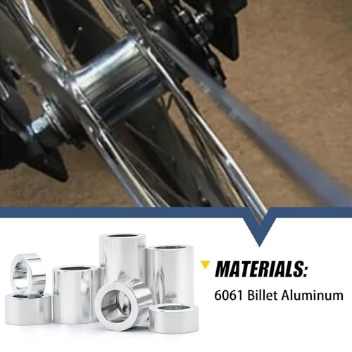 13 Pcs Wheel Axle Spacer Kit 1″ ID 1-1/2″ (1.5) OD I.D.1″-O.D.1-1/2″ Chrome
