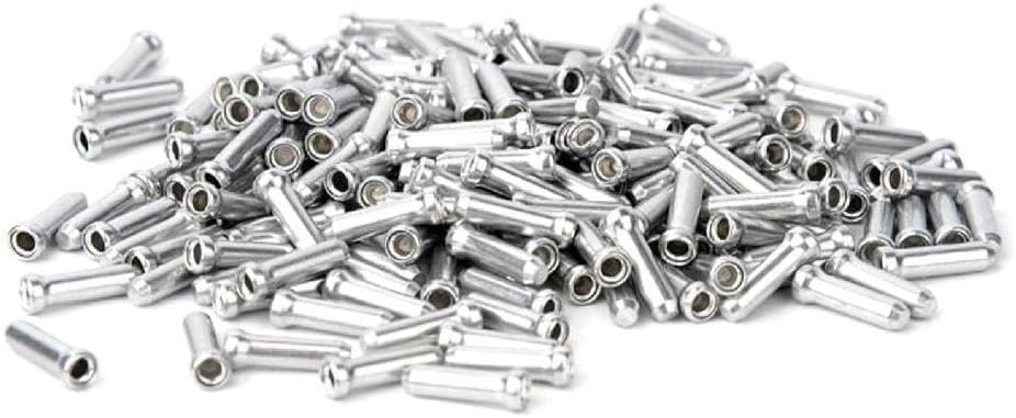 100 Pcs Silver Road Bike Cable End Caps Aluminum Alloy Wire Ferrule Tips
