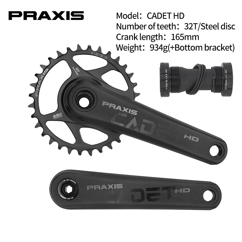 165/170/175mm 30T/32T Single Chainring Mountain Bike Hollow Integrated Crankset