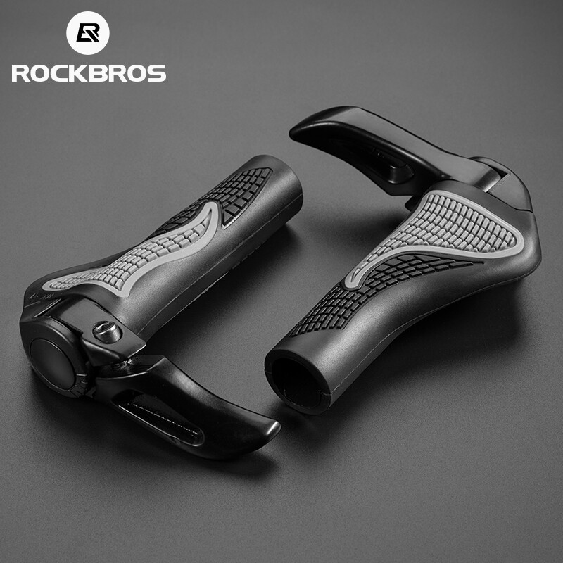 ROCKBROS MTB Bike Grips Cycling Handle Handlebar Soft End Bicycle Rubber Grips
