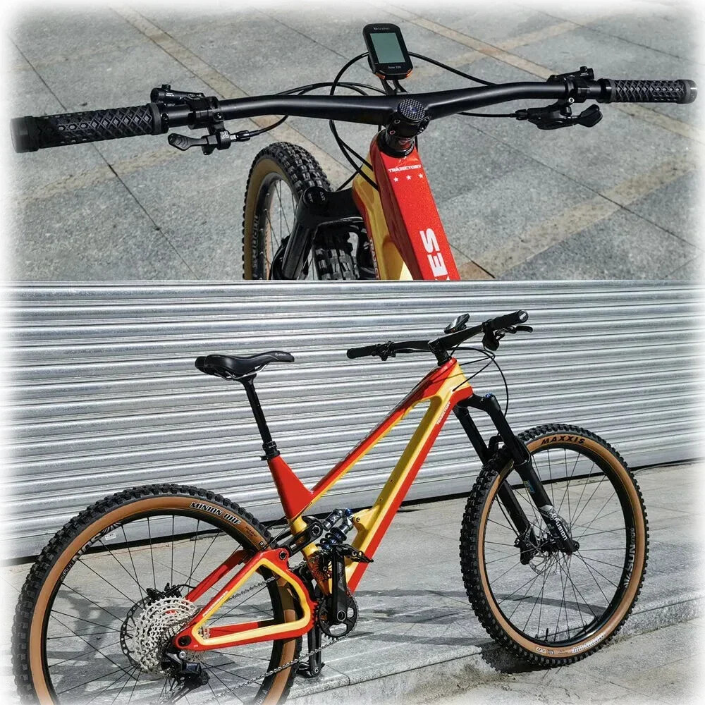 Carbon Mountain Bike Integrated Handlebar 28.6mm UD Matt Stem 35mm 720-800mm