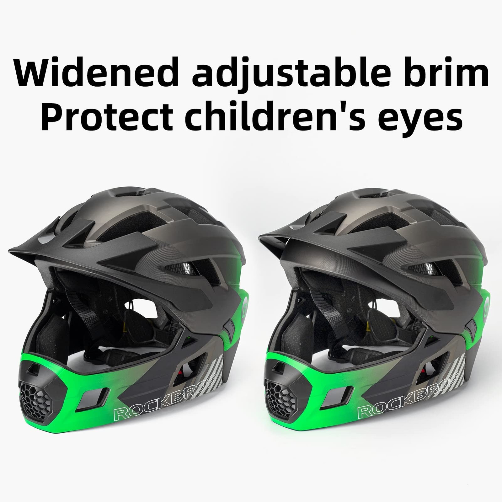 ROCKBROS Kids Full Face Helmet Kids Bike Helmets Lightweight Toddler Mountain…