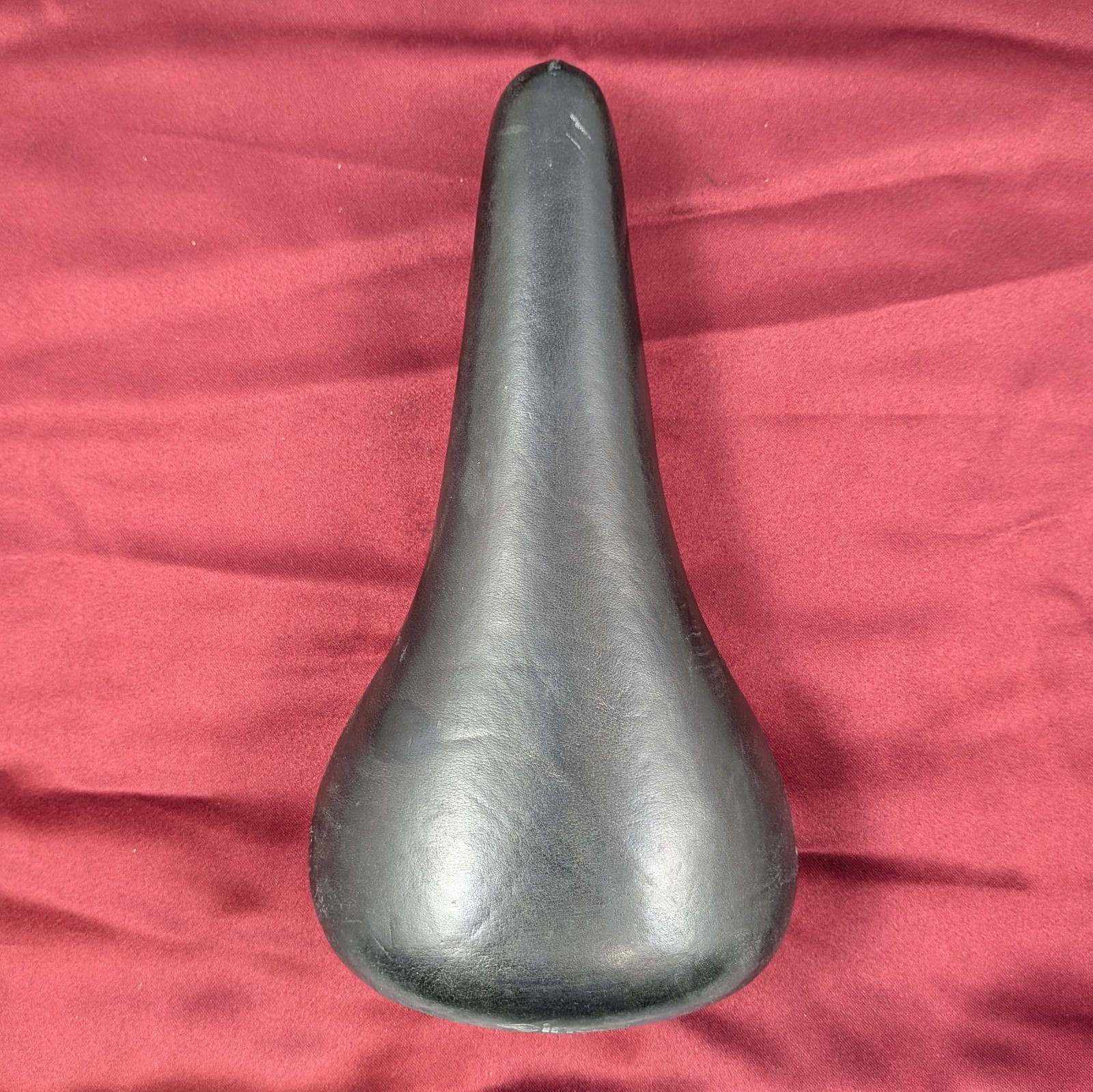 Vintage Cinelli Unicanitor Leather Saddle Black 27x15cm Road Bike Track SA22
