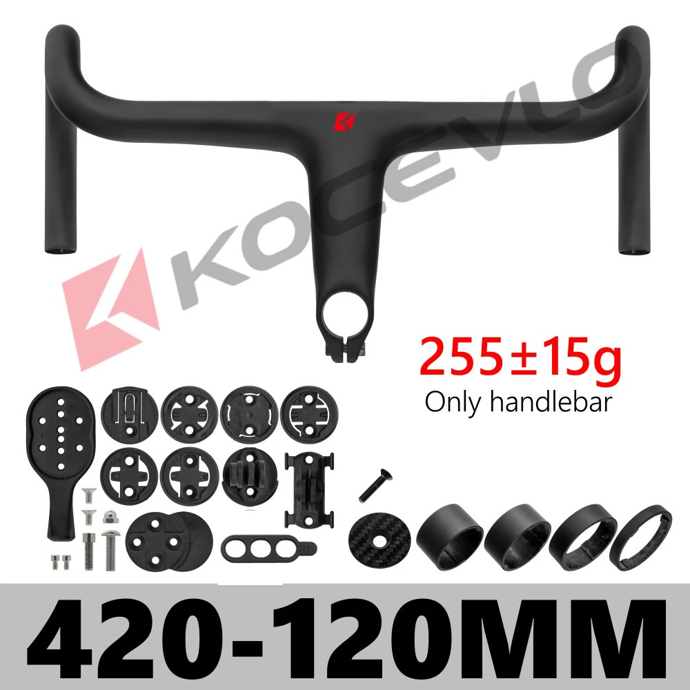 Road Bicycle Ultralight Carbon Stem Integrated Handlebar for 28.6mm with Spacers