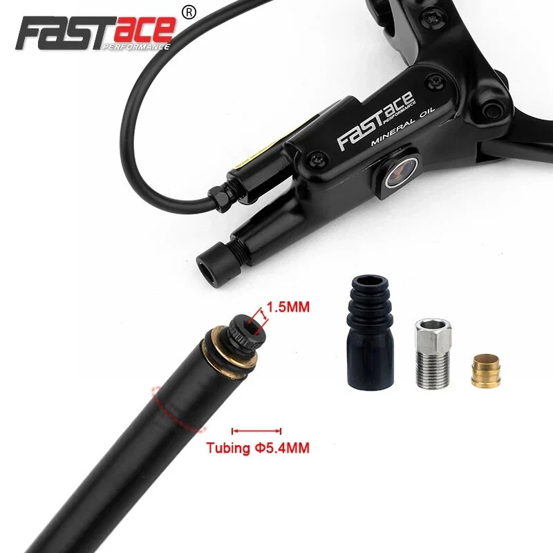4-Piston Hydraulic Disc Brake Set for E-Bike MTB, 900mm Front 1600mm Rear