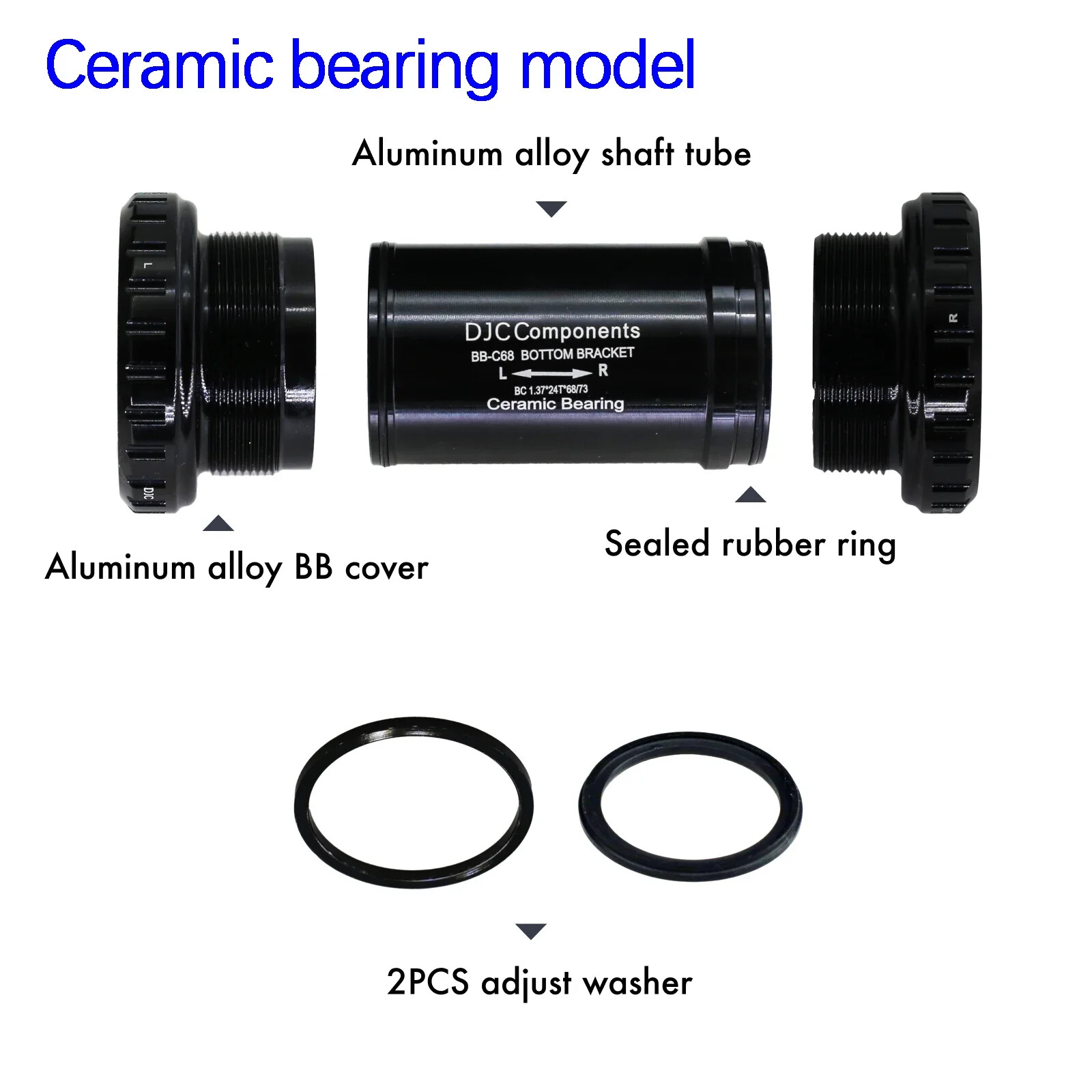 DJC Bike Sealed Ceramic Steel Bearing for SRAM DUB Bottom Bracket 68/73mm 29mm