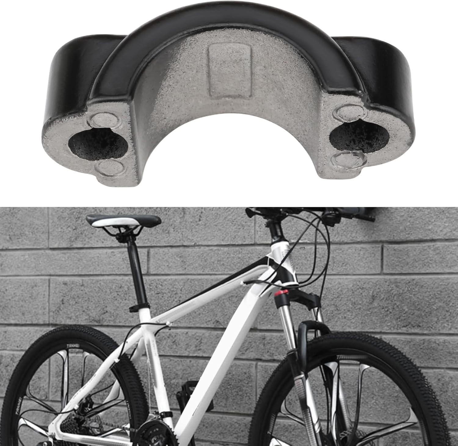 Classic Black Aluminum Brake Lever Clamps (2pcs) for Reliable Biking Performance