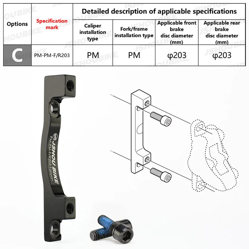Bike Disc Brake Adapter PM IS Mount 140 160 180 203mm Rotor Converter