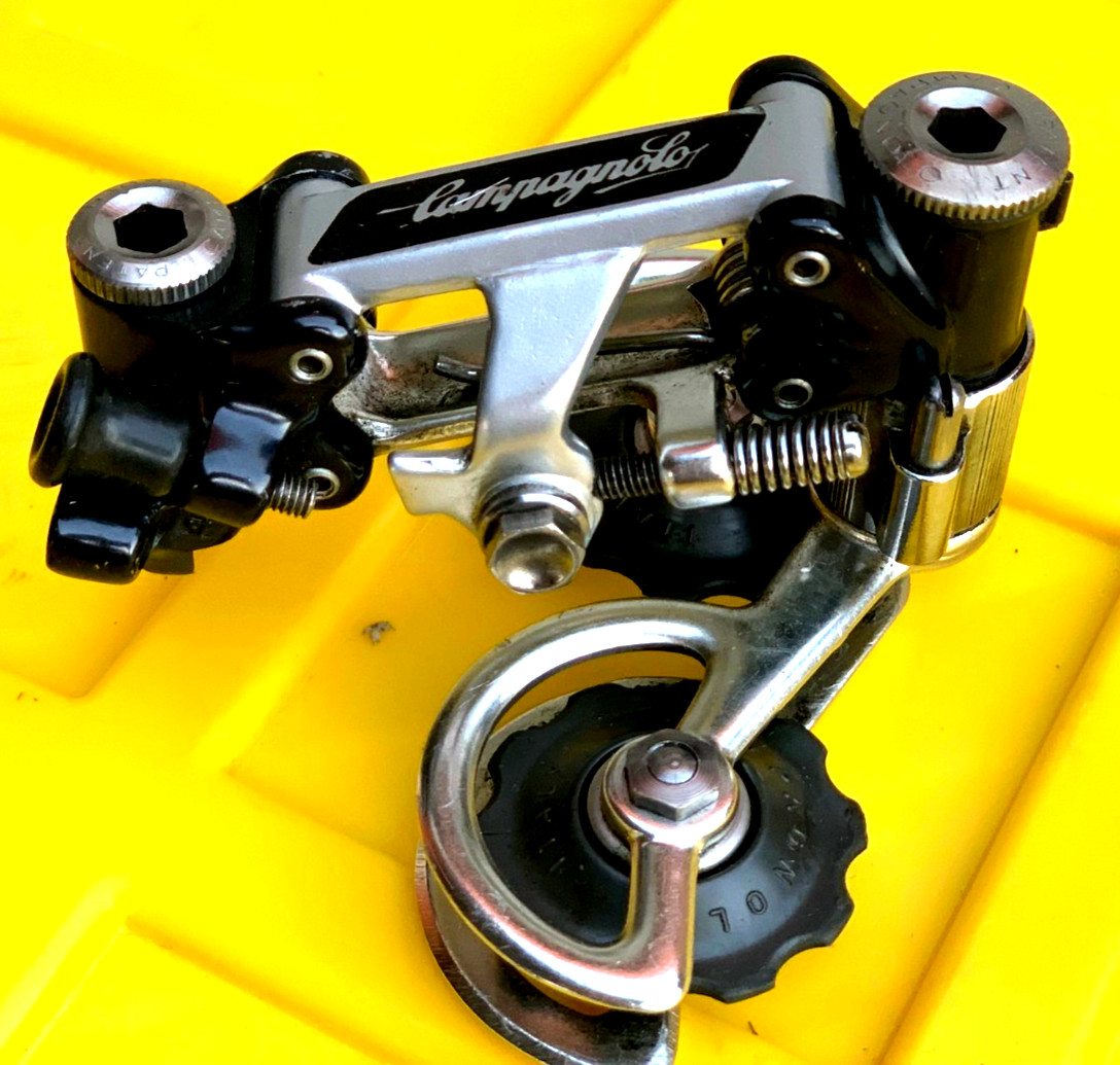 Vintage CAMPAGNOLO #4001 SUPER RECORD 5/6sp Rear Derailleur w/ Titanium Bolts