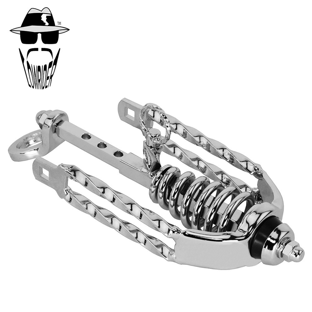 ORIGINAL LOWRIDER 5-Hole Slammer Double Square Twist Springer Fork Crown Chrome.