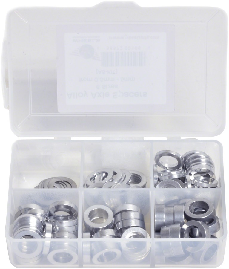 Precision Machined Aluminum Axle Spacer Kit | 125-Piece Assorted Sizes, Fine