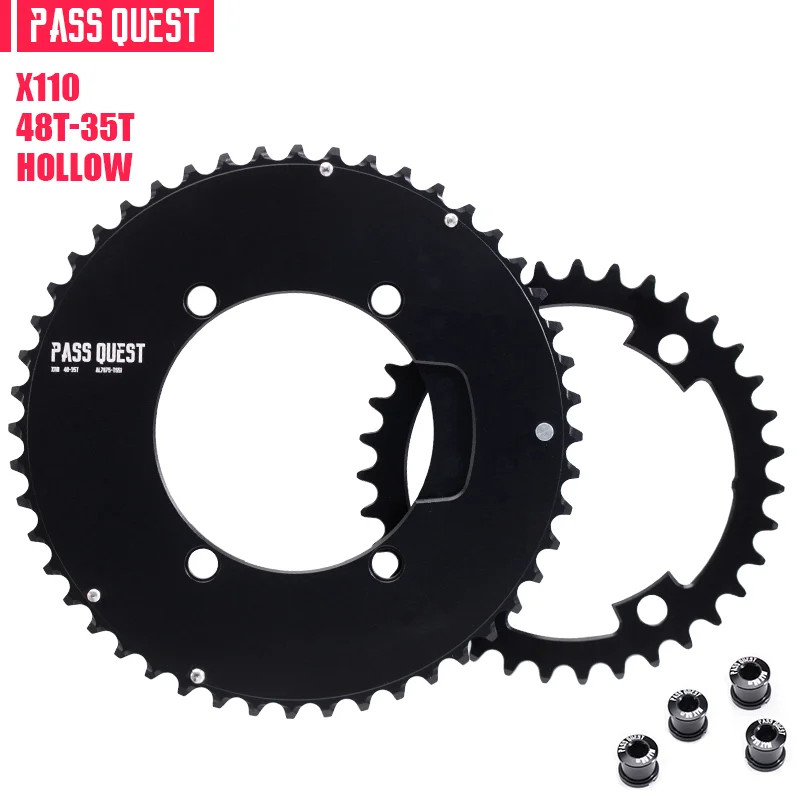 Bicycle 110BCD Double Chainring 4-Bolt 46-33T/48-35T/50-34T/52-36T/53-39T/54-40T