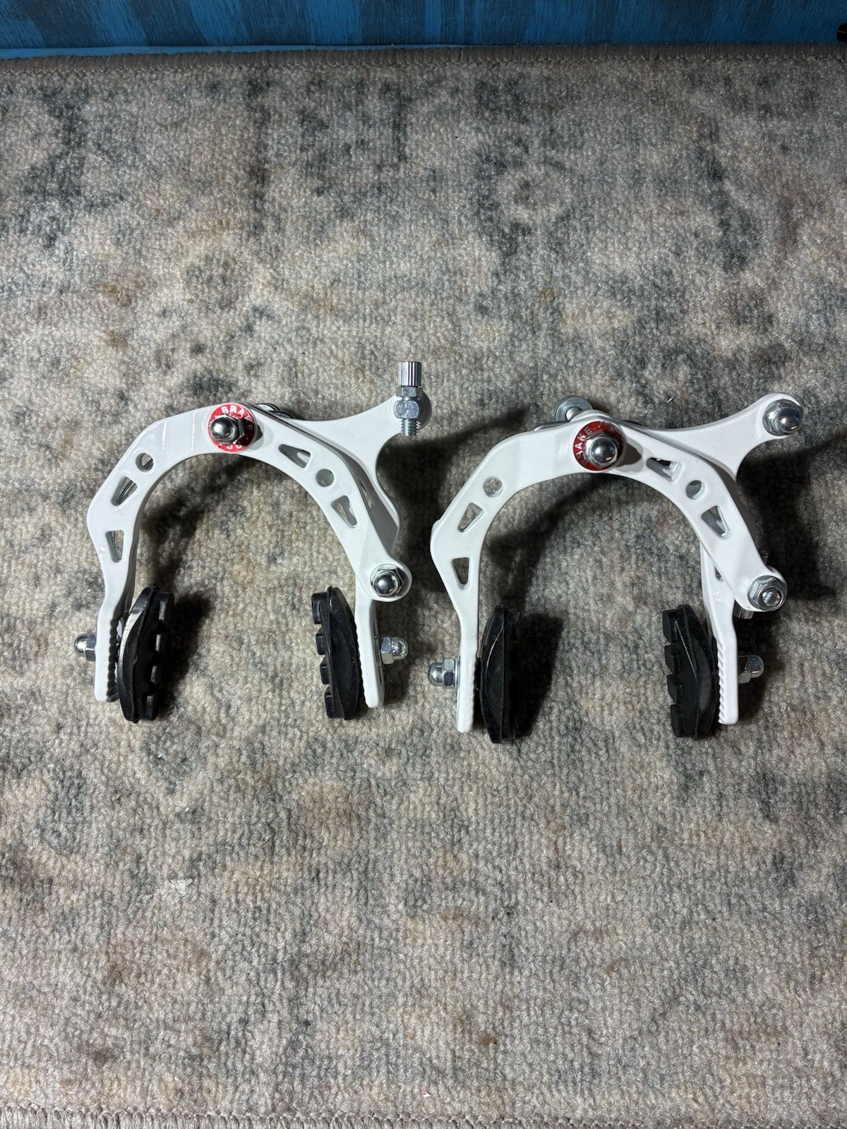 Hard Luck Bmx Ladder Bar Caliper Brake set Front/Rear White Old School Bmx