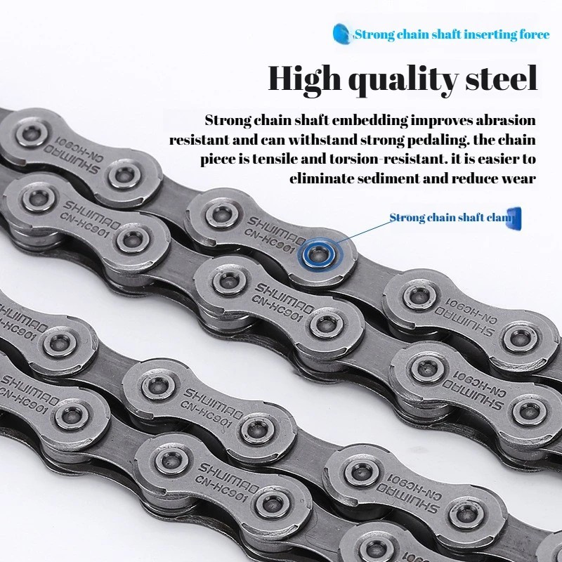 6/7/8/9/10/11/12Speed Chain Tiagra MTB Road Hybrid Bike Chain 116-126 Quick Link