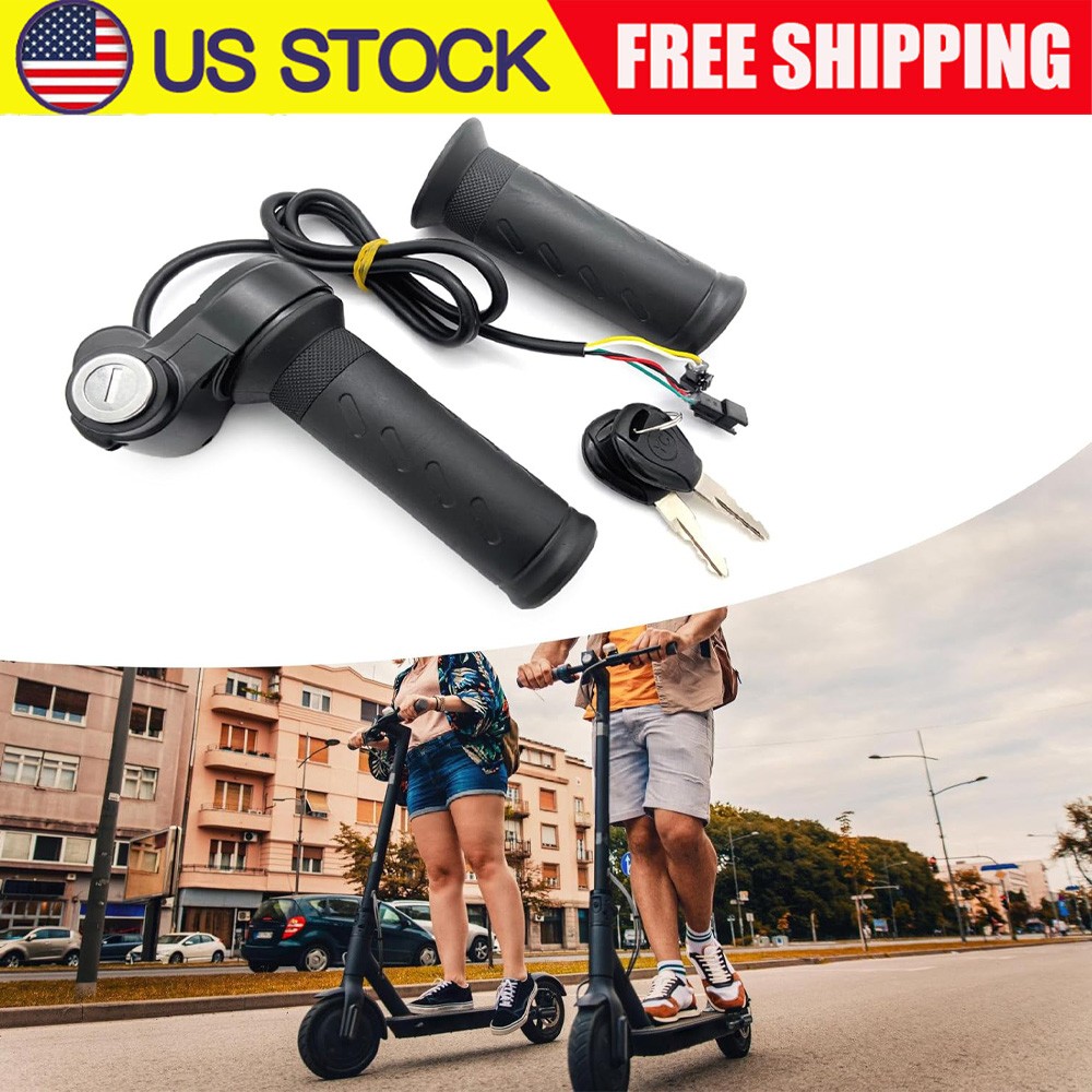 Ebike Full Twist Throttle Grip with 2 Keys Compatible Fit for Ridstar Q20 E-Bike