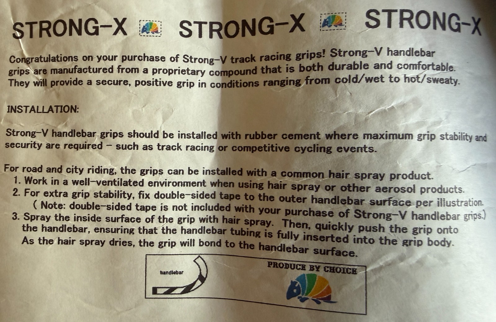 Choice Strong X Grips for Track Bikes – Orange