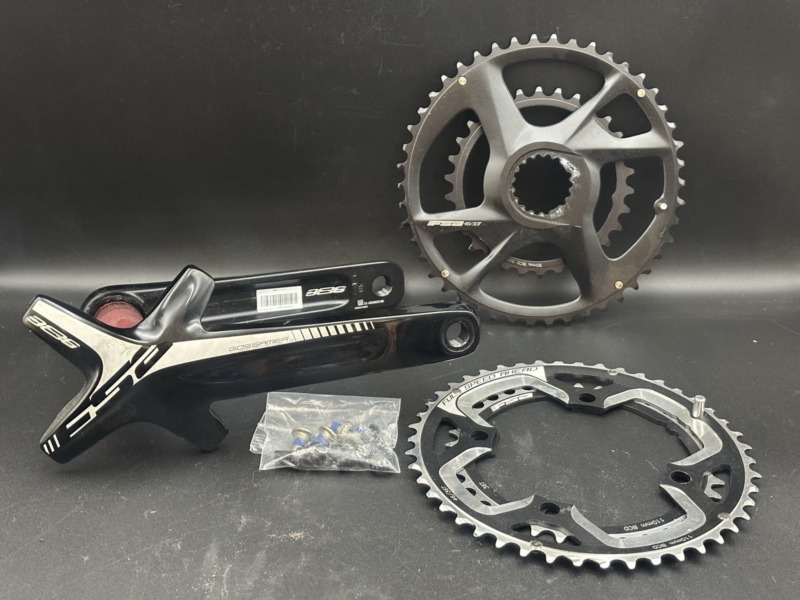 FSA Gossamer BB386 EVO Crankset 175mm 46/36T 2x Road Gravel