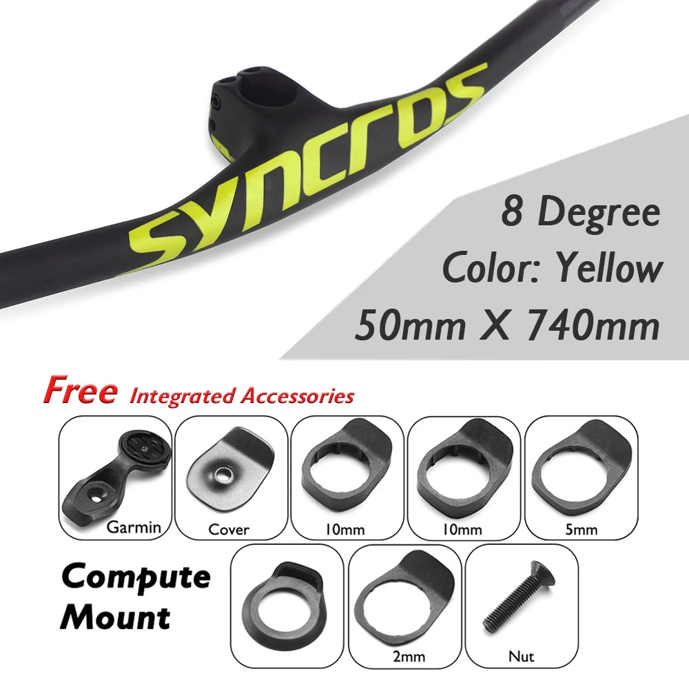 Carbon Mountain Bicycle Handlebar 8 Degree with Stem 30/40/50mm Accessories