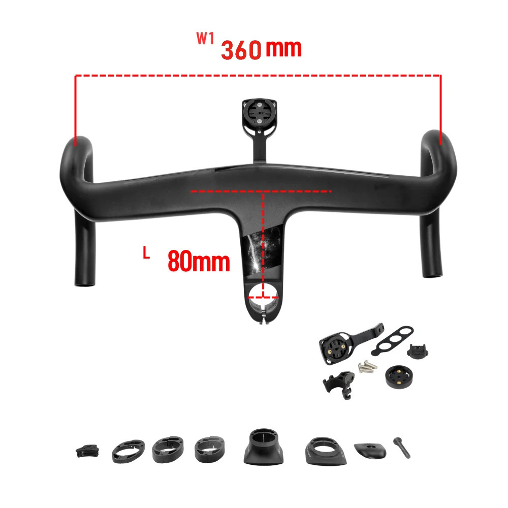 Carbon Fiber Handlebars for Road Bikes Full Internal Wiring Bicycle Accessorie