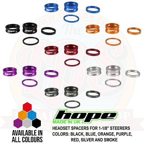 Hope Space Doctor Spacers Kit For 1-1/8″ Steerer – All Colors – Brand New