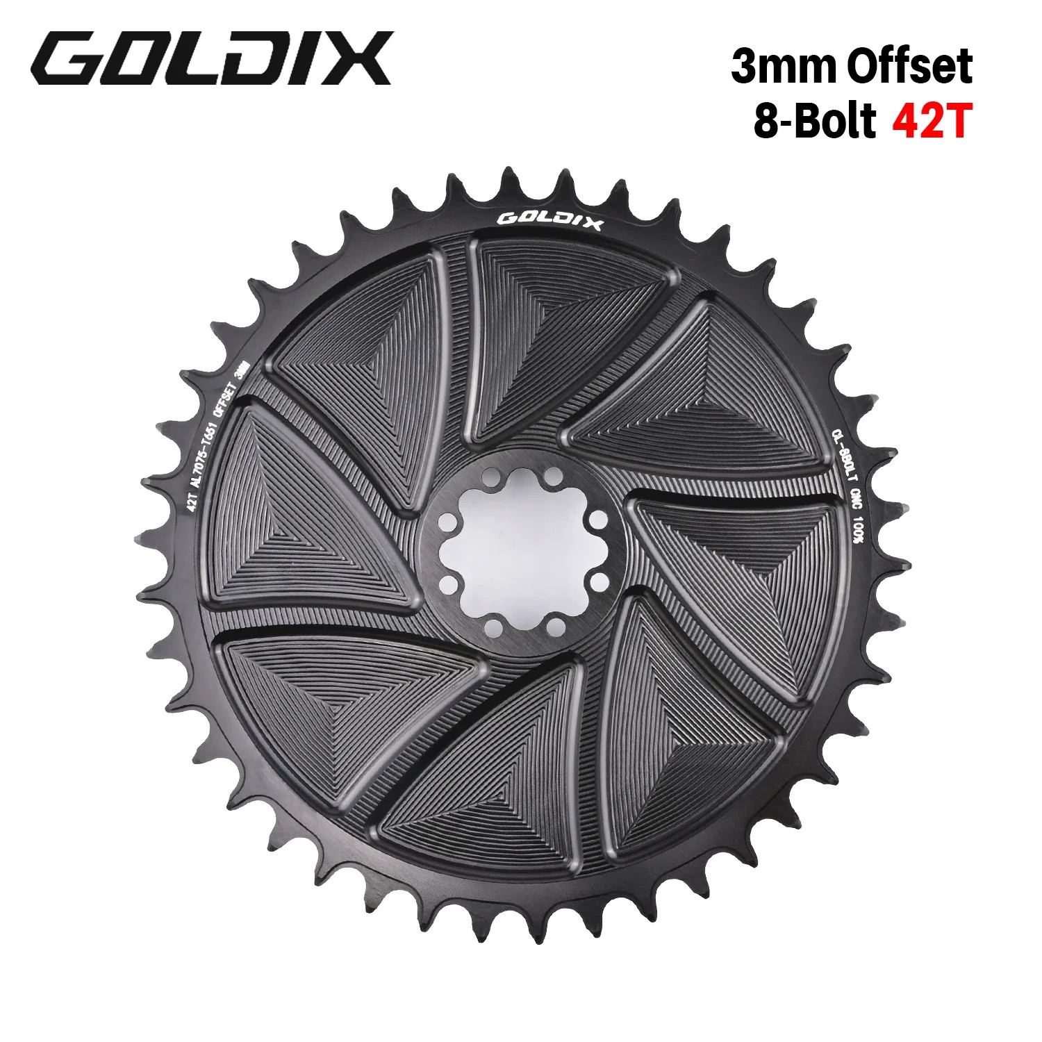 8-Bolt Bicycle Chainring 40-58T Narrow Wide Direct Mount Road Bike Chainwheel