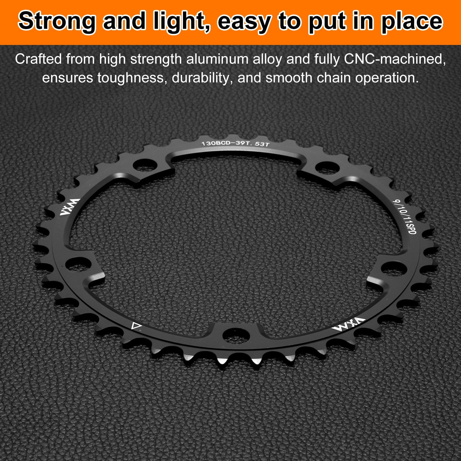 130BCD Bike Chainring 46T Round Narrow Wide Single Chainring for Road Bike