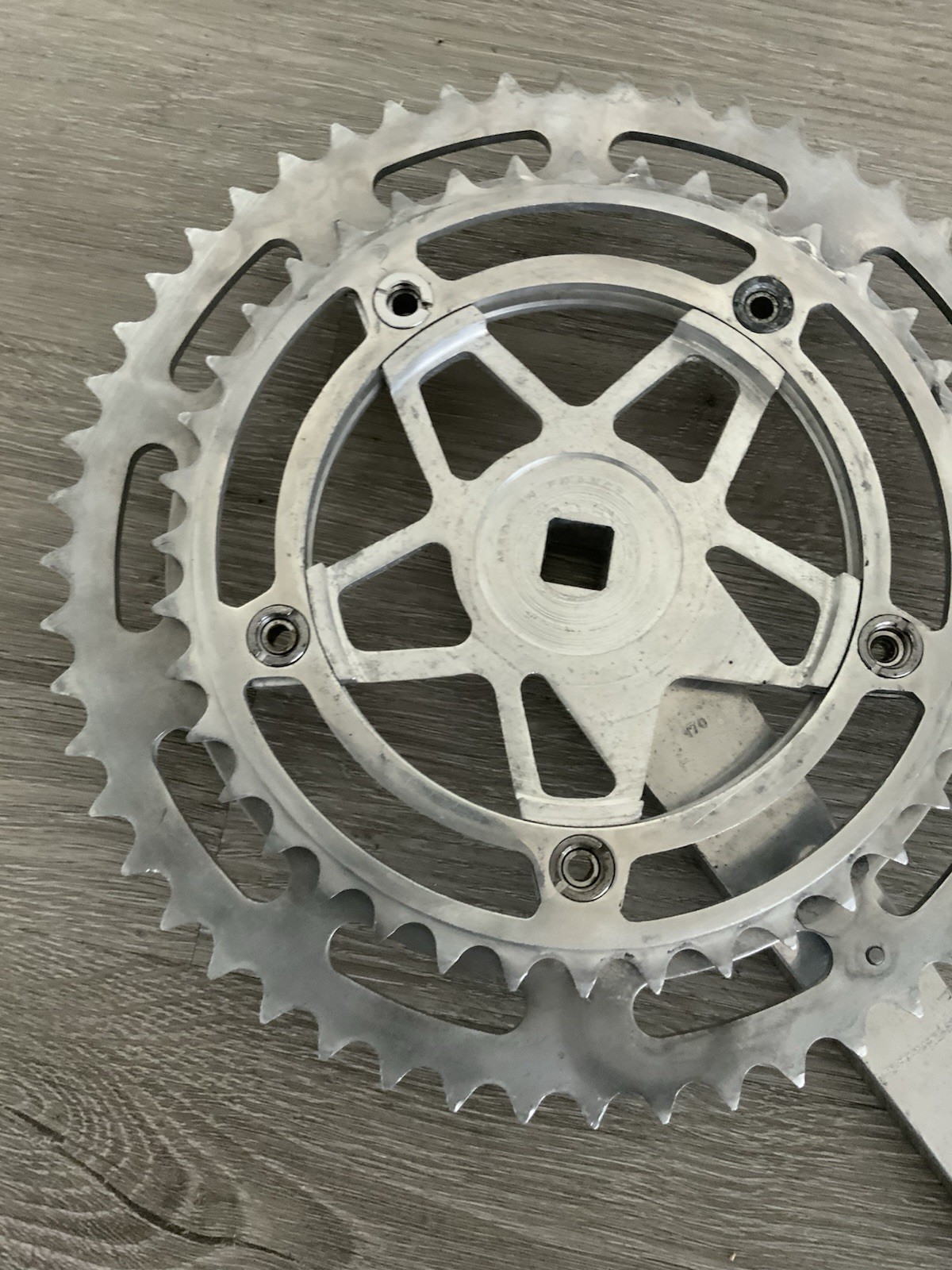 STRONGLIGHT CRANK SPIDER ONLY DOUBLE 40-52 TOOTH 170 MM FRENCH PEDAL THREADS