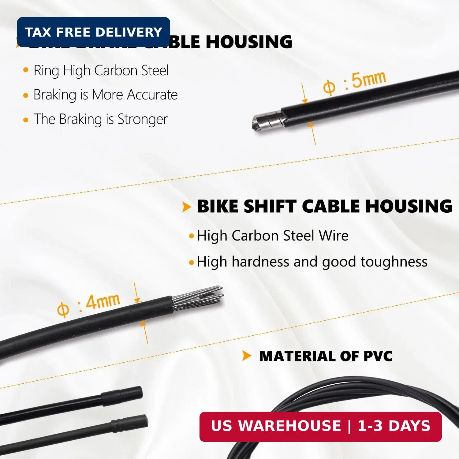 mankk 107PCS Universal Bike Cable Cutter Stainless Steel Bicycle Cable Cutter Bi