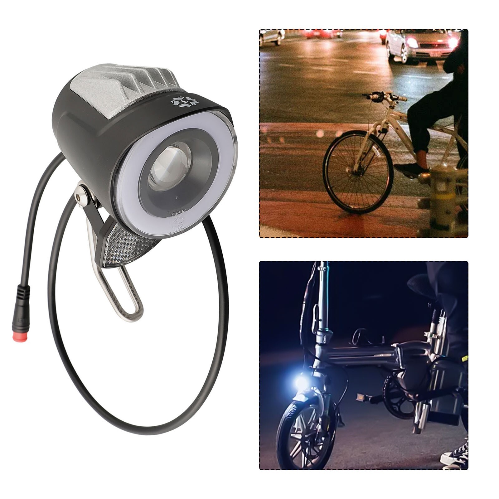LED Headlight For-E-Bike Front Light Spotlight Electric Bicycle 6-48V